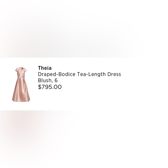 Theia WORN ONCE size 6 pink blush STUNNING dress - Picture 3 of 6